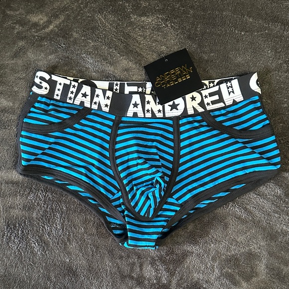 Andrew Christian Other - Andrew Christian Black and Blue Striped Briefs - extra small